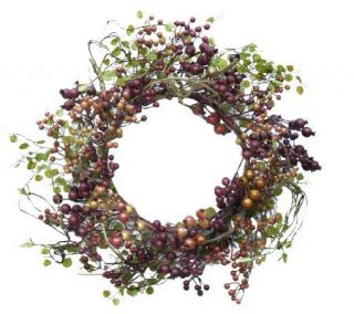 24 Burgundy Berry Wreath by Valerie —