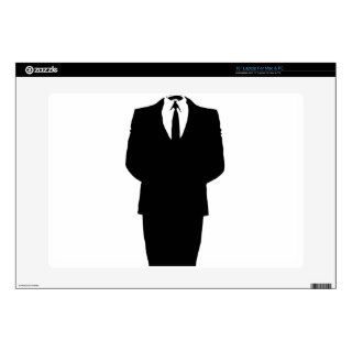 Faceless Business Man Decal For 15" Laptop