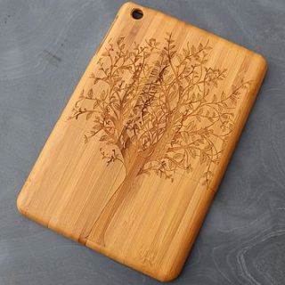 wooden ipad mini case oak tree design by nest