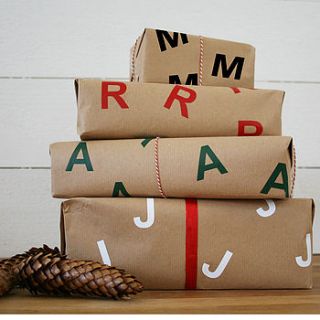 create your own gift wrap, initial kit by minna's room