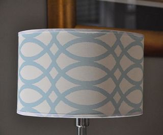 geometric blue lampshade by stem lighting