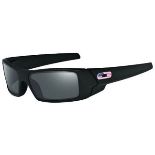 Oakley SI Gascan Flag Sunglasses   Matte Black Frame / Grey U.S. Flag Icon Lens 695761