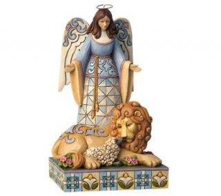 Jim Shore Heartwood Creek Angel with Lion and Lamb Figurine —