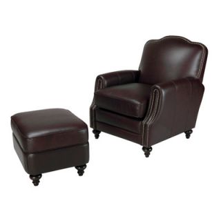 Opulence Home Seville Leather Chair and Ottoman