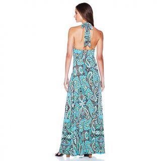 IMAN Global Chic Glam to the Max Sexy Printed Halter Dress