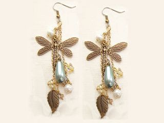 fantasy dragonfly earrings by ilu