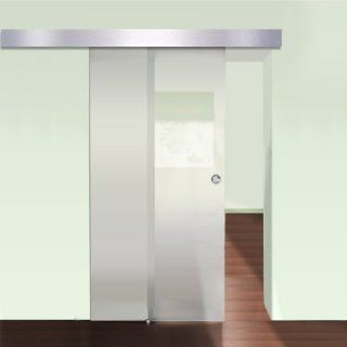 Glasschiebetr Glastr Schiebetr Alublende 205 x 77,5 cm Küche & Haushalt