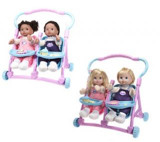 Too Cute Twins Interactive Talking Dolls with Stroller —