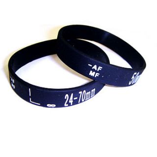 pair of camera focus wrist band bracelets by hannah makes things