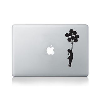 banksy apple balloon girl decal for macbook by vinyl revolution