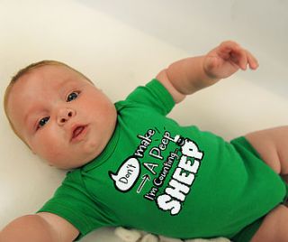 'shhhh don't make a peep' baby gro by read my rhyme