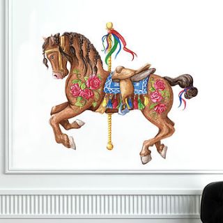 bay carousel horse wall sticker by oakdene designs