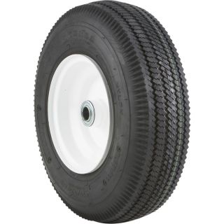 Tire and Wheel Assembly for Power Equipment — 12.5in. x 410/350 x 6, Sawtooth  Turf Wheels