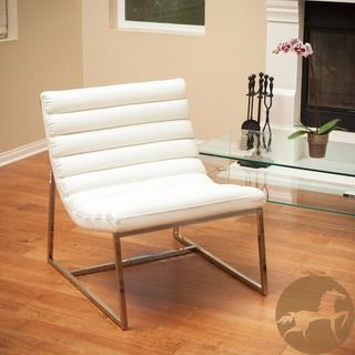 Christopher Knight Home Parisian White Leather Sofa Chair Christopher Knight Home Chairs
