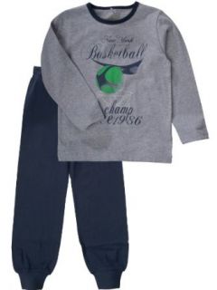 Name it Jungen Schlafanzug Pyjama Nightset Langarm VELIN MAR 213 GREY Gr.104 Bekleidung