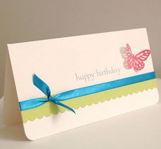 handmade butterfly birthday card by thoughts of you