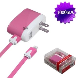 BasAcc 8 pin Pink Travel Charger for Apple iPhone 5/ 5S/ 5C/ iPad Mini BasAcc Cell Phone Chargers