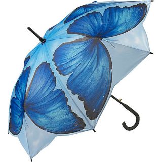 Galleria Blue Morpho Stick Umbrella
