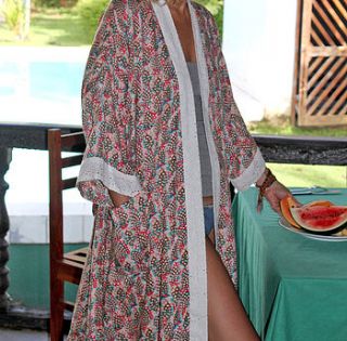 feather frolic short kimono dressing gown by verry kerry