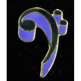 Harmony Jewelry Bass Clef Pin in Gold and Blue