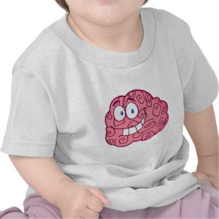 Happy Brain Cartoon Character T shirts