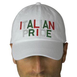 Italian Pride White Baseball Cap