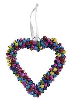 decorative hanging heart with bells by i love retro