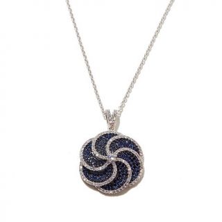 Victoria Wieck 1.69ct Absolute™ and Created Sapphire Swirl Pendant with 1