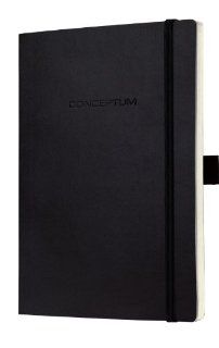 Sigel CO222 Notizbuch, ca. A5, liniert, Softcover, schwarz, CONCEPTUM Bürobedarf & Schreibwaren
