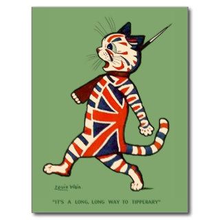 Postcard Patriotic Cat