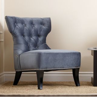 Monica Pedersen 'Nicole' Blue Side Chair by Abbyson Living Abbyson Living Chairs