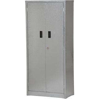 Vestil Galvanized Storage Cabinet — 30in.W x 15in.D x 67in.H, 4 Shelves, Model# GCAB-3015-67  Storage Cabinets