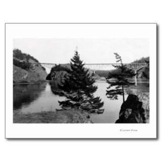 Deception Pass Bridge, Washington View Photograp 2 Post Card
