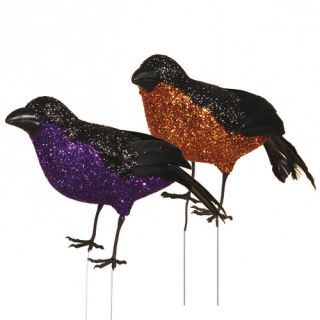 Glitter Crow Figurine