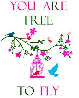 'you are free to fly' print by rossana novella wall decor