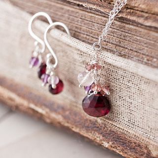 garnet passion necklace by sugar mango