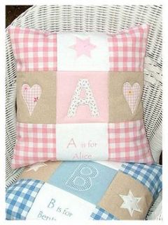 alphabet cushion by tuppenny house designs