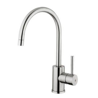 WS Bath Collections Fonte Steel One Handle Single Hole Kitchen Faucet