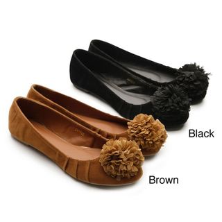 I Comfort Women's 'Pom Pom' Faux Suede Flats I Comfort Flats