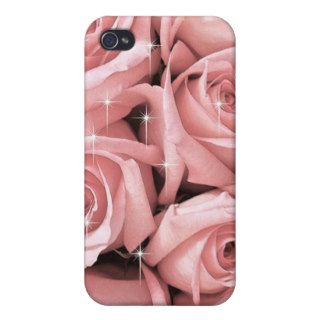 Pink Sparkling Roses iPhone 4/4S Cover