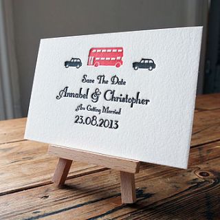 letterpress london ‘save the date’ cards by wolf & ink