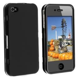 Rubber Coated Case with Cover for Apple iPhone 4 Eforcity Cases & Holders
