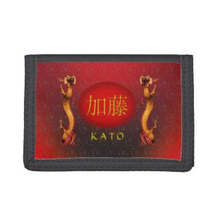 Kato Monogram Dragon Trifold Wallet