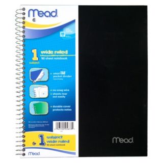 Mead 1 subject Wide Ruled Notebook 10.5x8 90 c