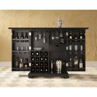 Crosley Alexandria Expandable Bar Cabinet in Black