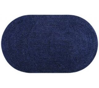 Solid Chenille Oval Braided 5x8 Rug —