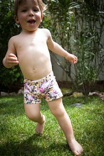 boy´s floral swimming trunks by alioli kids