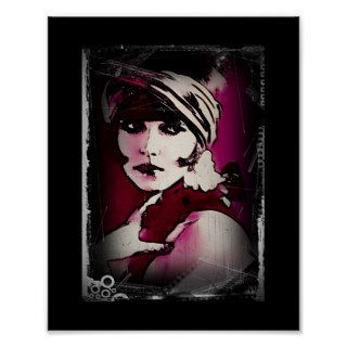 Flapper in Fuschia Poster