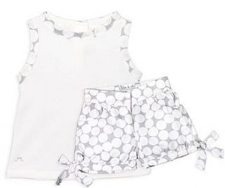 french design polka dot shorts and top set by chateau de sable