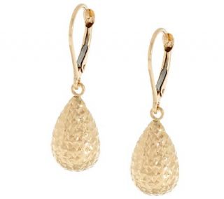 EternaGold Diamond Cut Teardrop Lever Back Earrings, 14K —